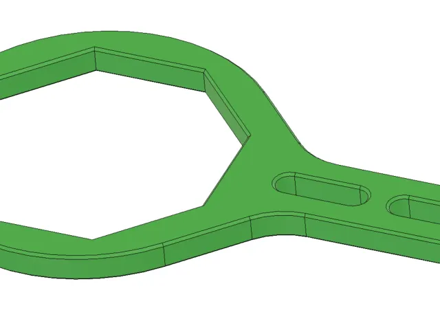 Closed end wrench for Kohler 4inch flush valve nut