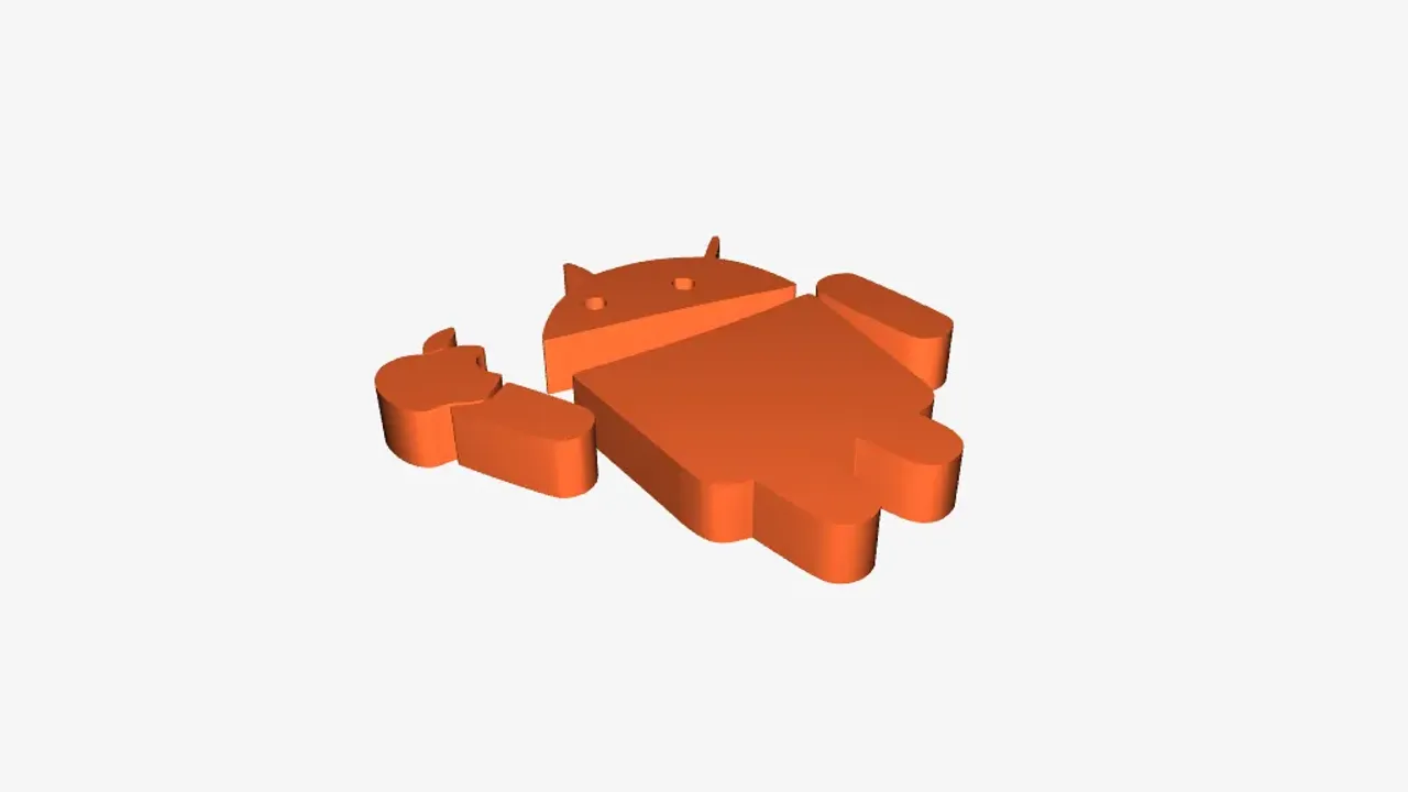 KeyChain Android Eating Apple by Snafky | Download free STL model |  Printables.com, image size:1280x720