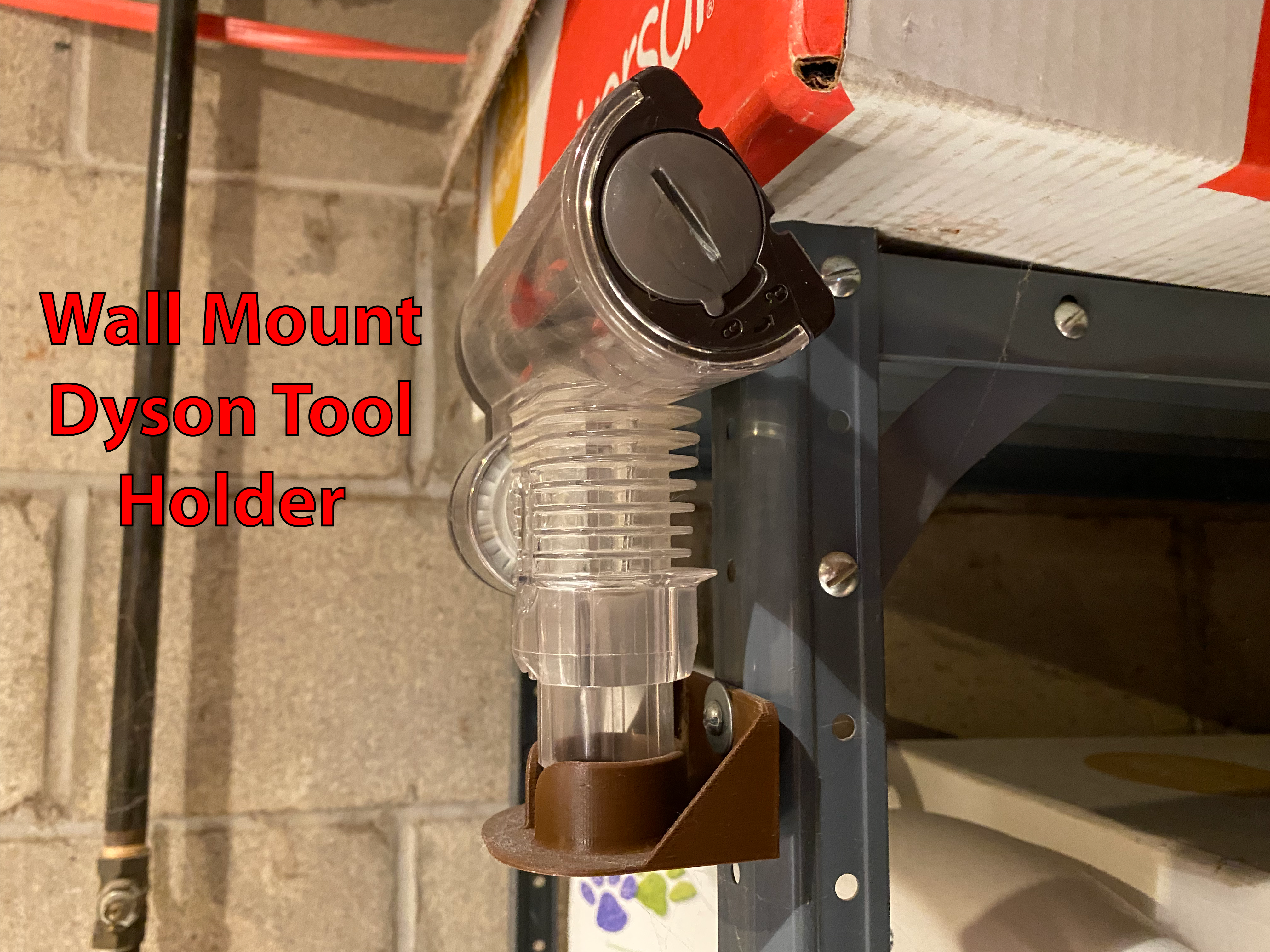 Wall mount Dyson tool holder