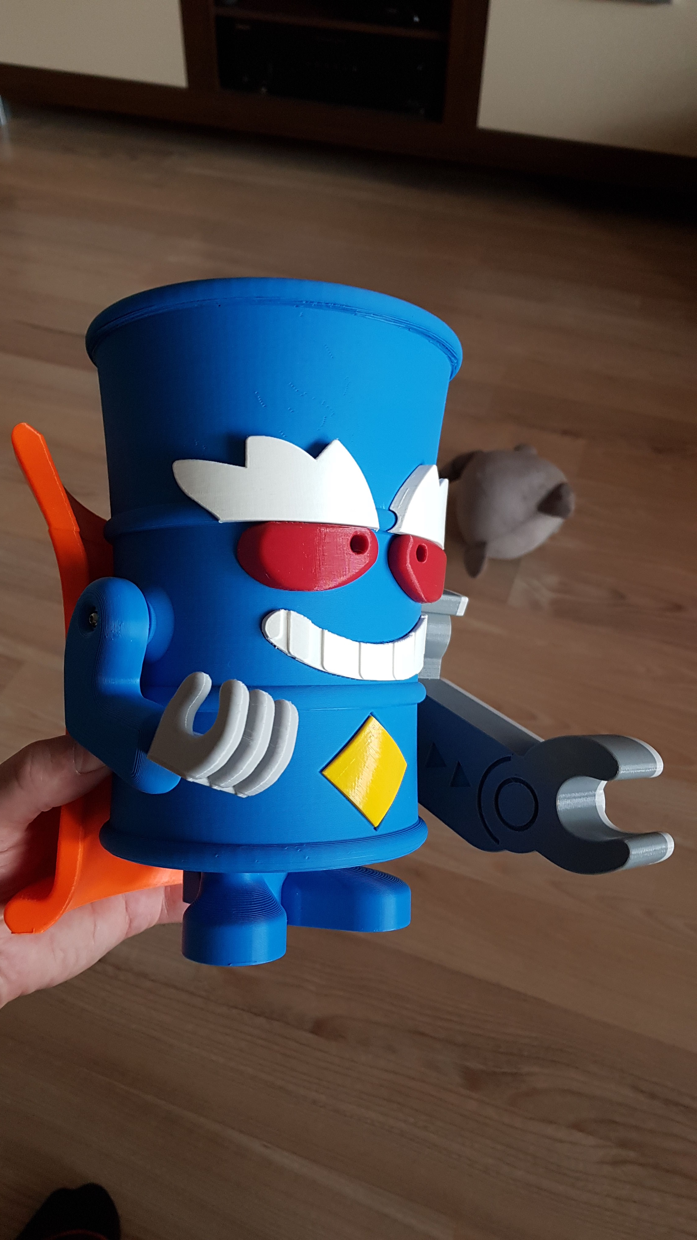 Storage bucket and a toy for kids (for SUPER ZINGS)
