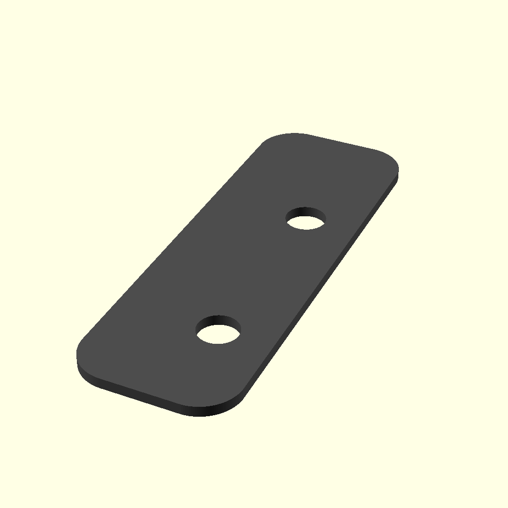 Screen/storm door latch spacer/shim (OpenSCAD customizable) by Nem