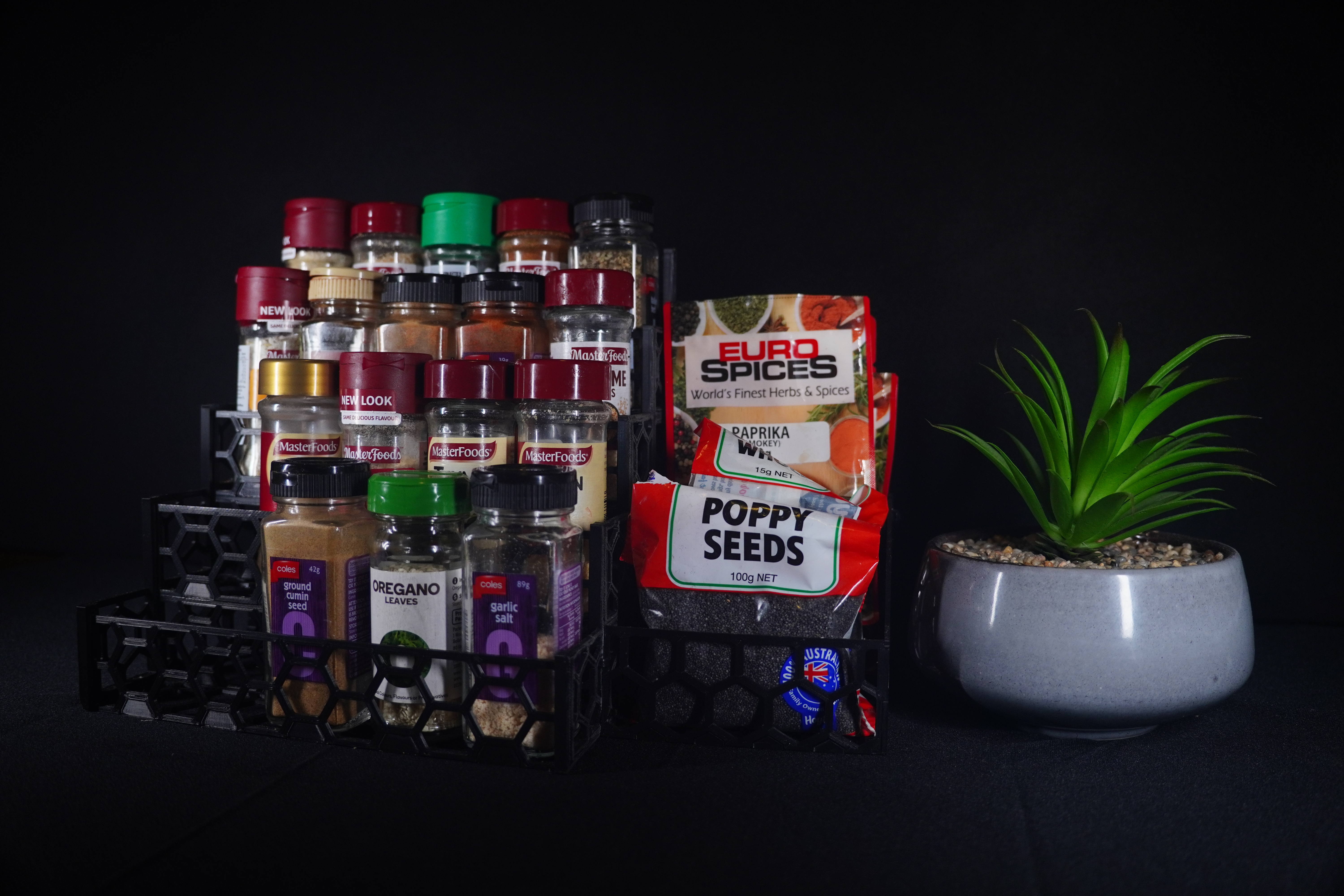 Spice Rack - Low Filament Hexagon Lattice Design