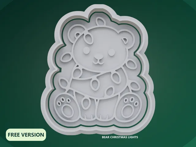 Christmas Bears Cookie Cutter STL – 3D Print Biscuit Mold