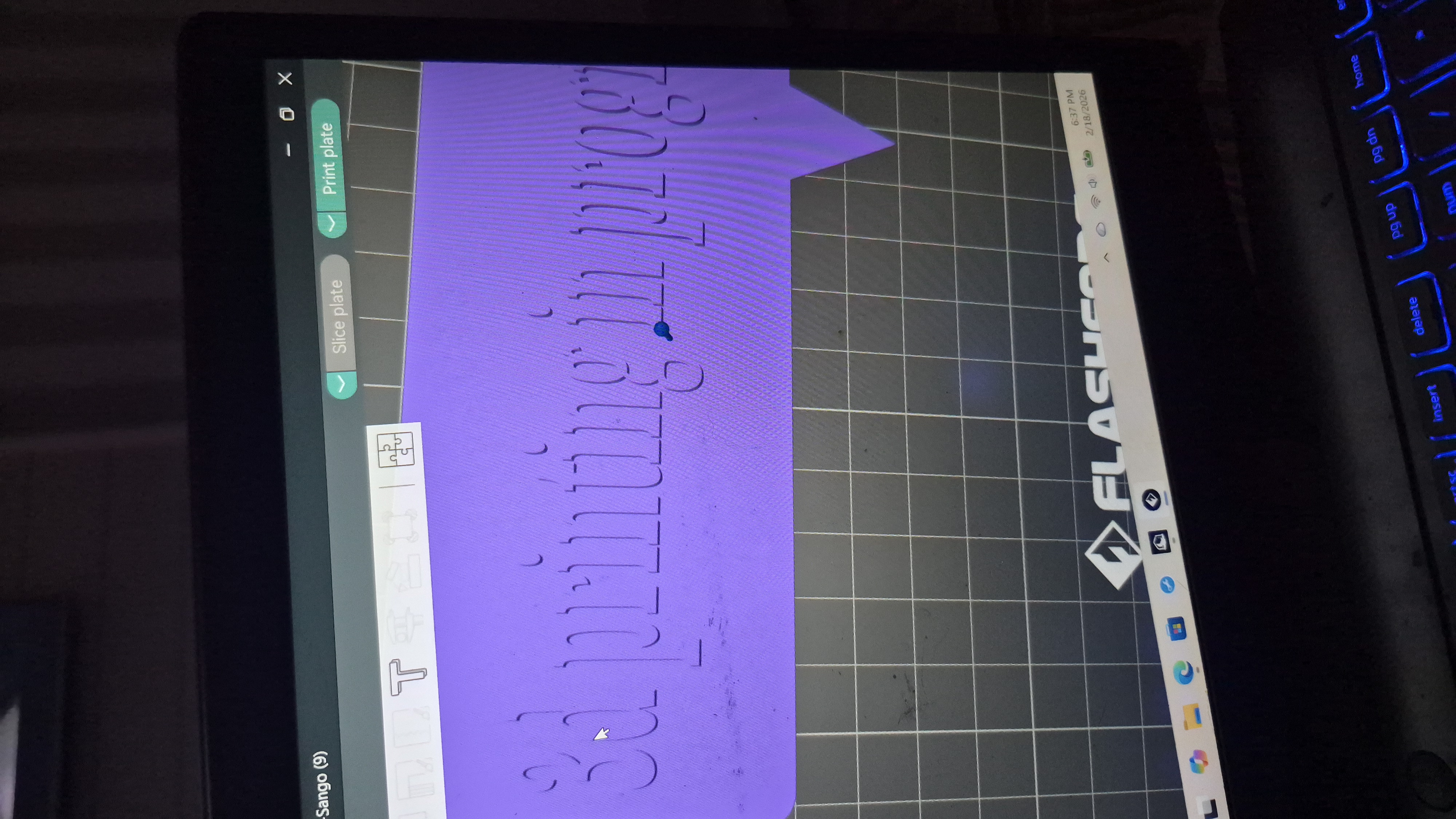 3d printing in progress sign