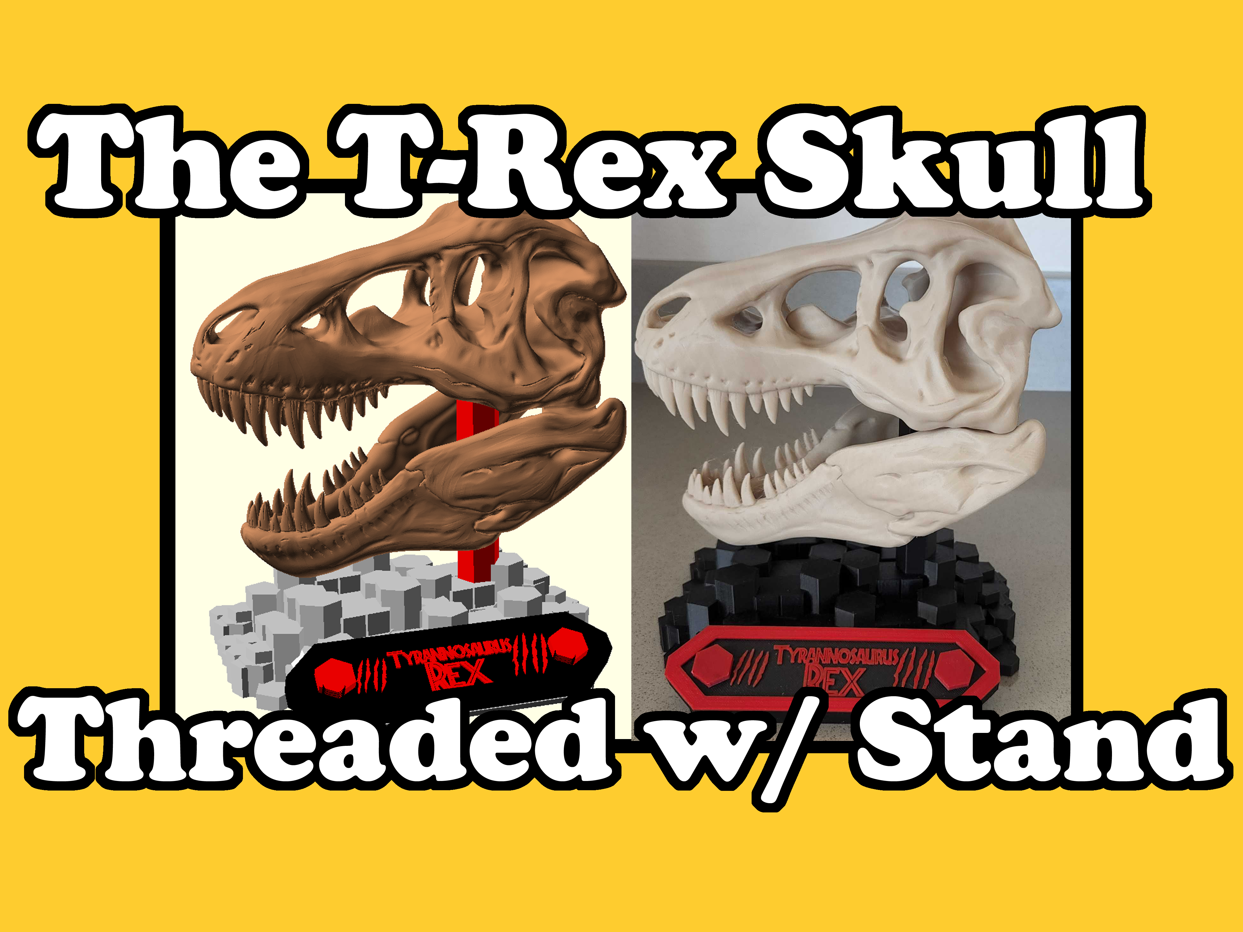 The T-Rex Skull Threaded w/ Stand