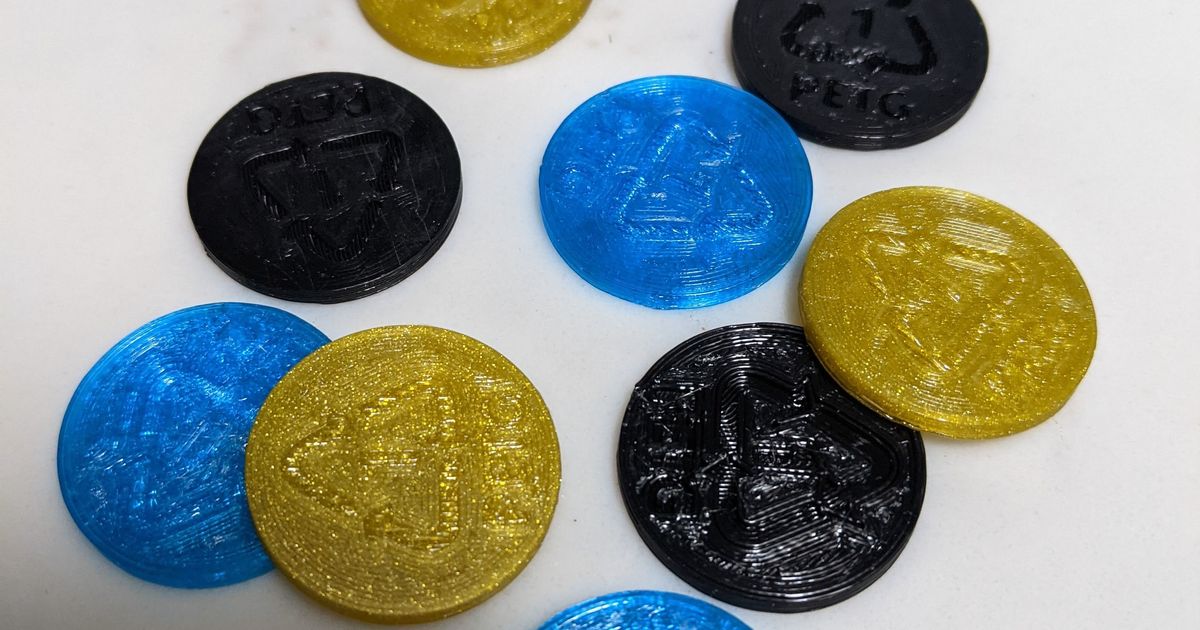 Recycle Token Great for gaming and contests that require tokens or