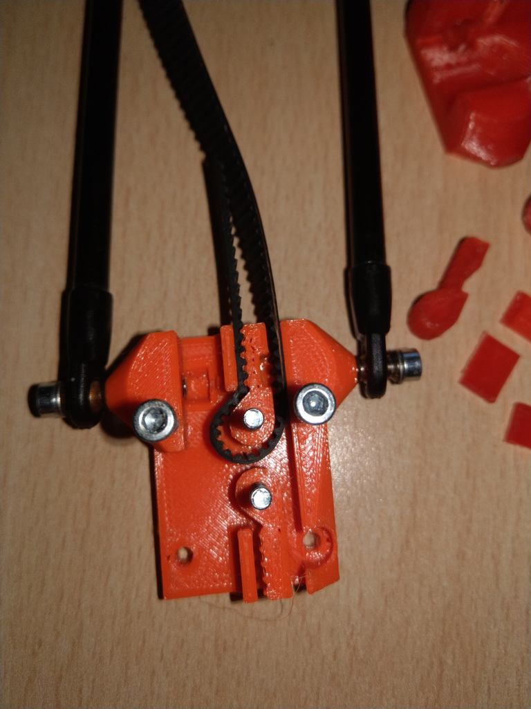 "Stronger" Kossel Carriage with integrated belt clips and screw for ...