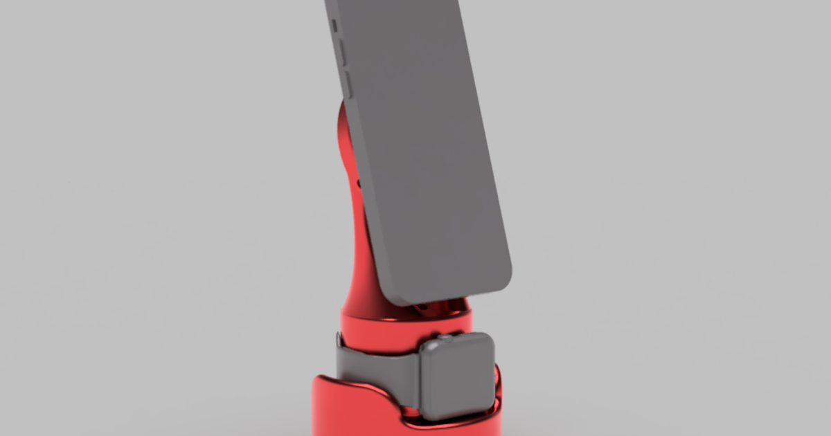 iPhone Magsafe + Apple Watch wireless charging stand by Tyson Download free STL model