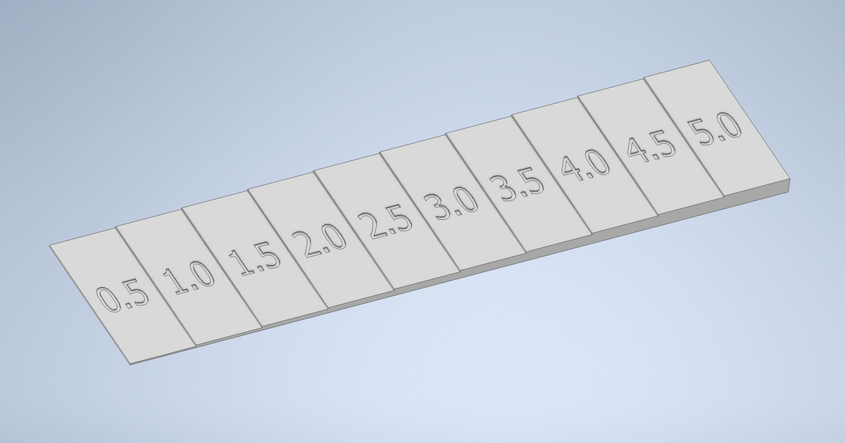 Different heights from 0.5 to 5.0 mm by Boogie | Download free STL ...