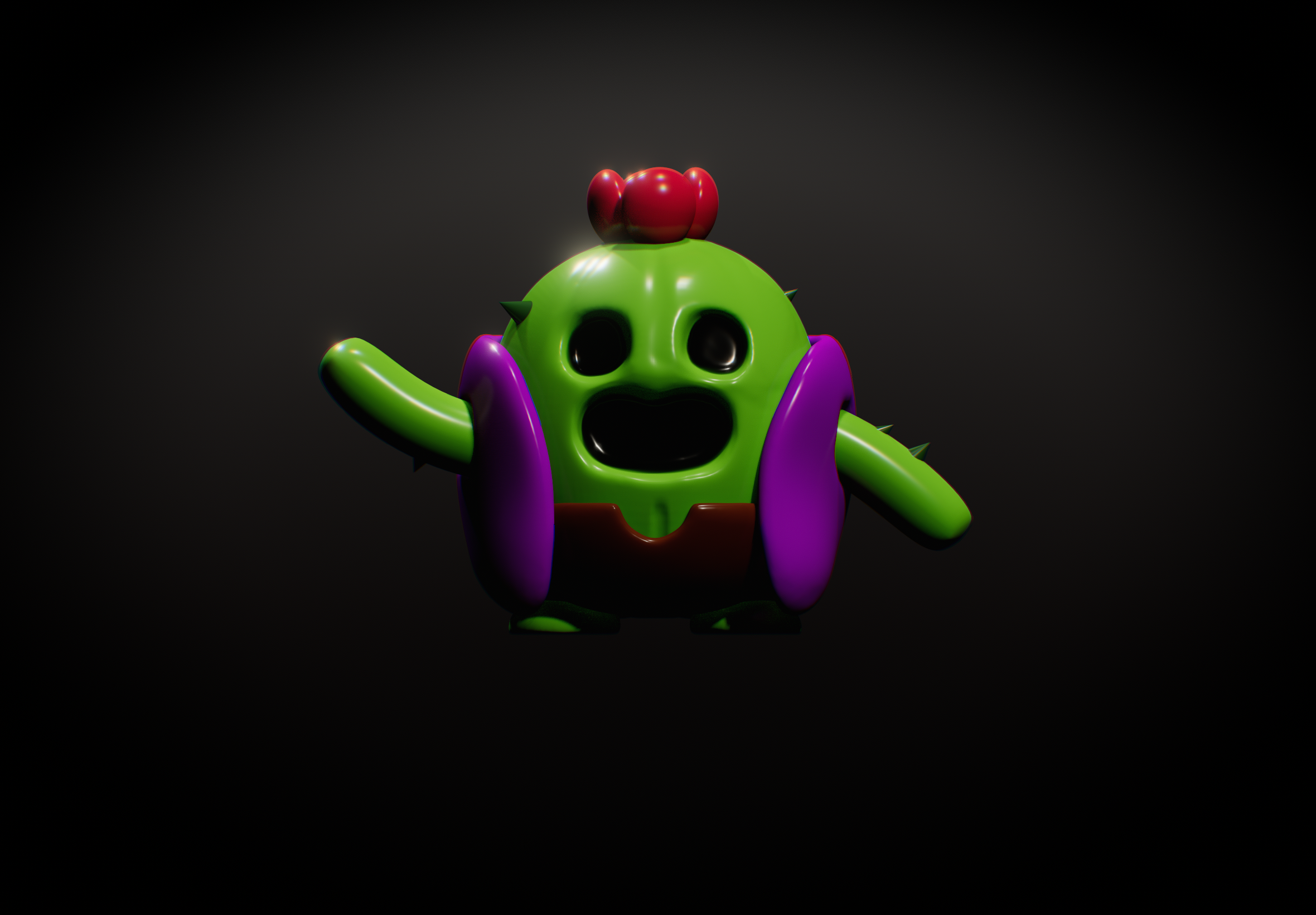 Spike - Brawl Stars Cactus Figurine (Paintable)