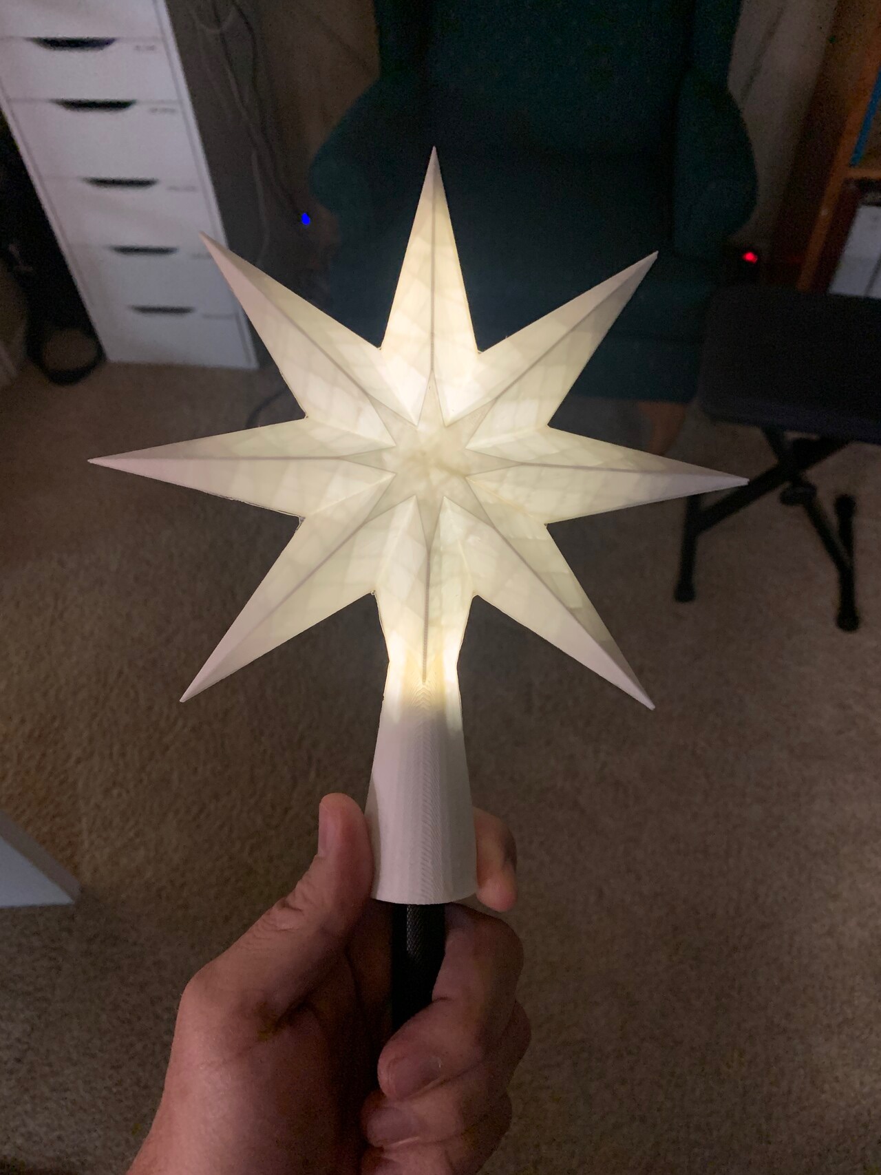 8-point, hollow, Christmas Tree Star