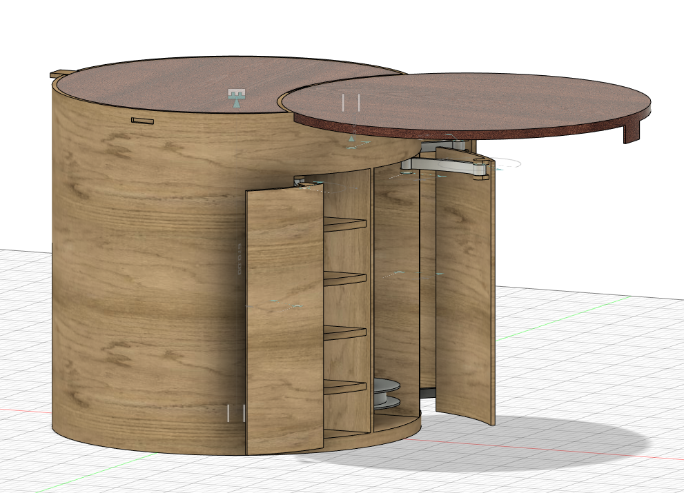 3D printed table with hidden 3D printer by mayat | Download free STL