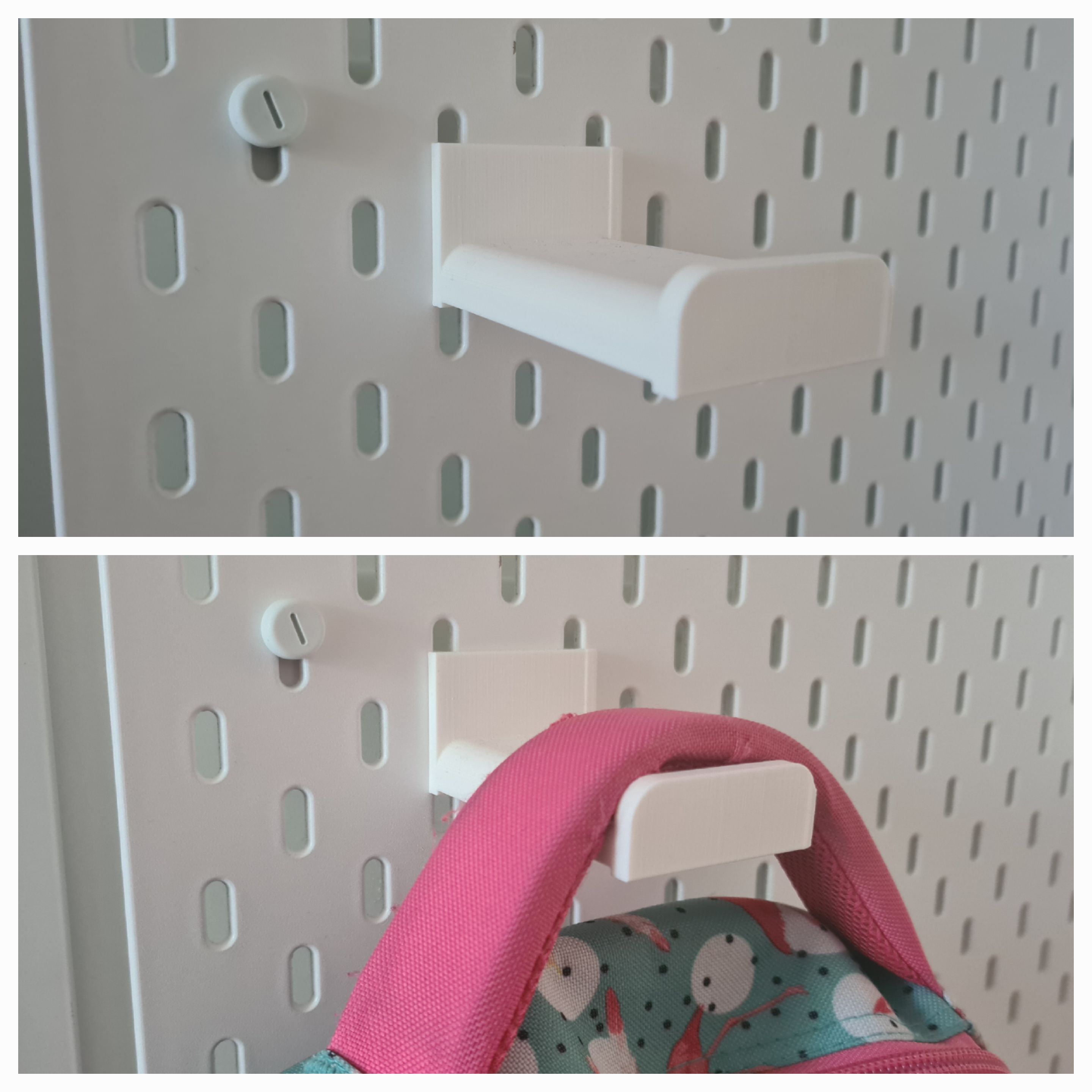Ikea Skadis backpack / phones hanger 3D model thumbnail