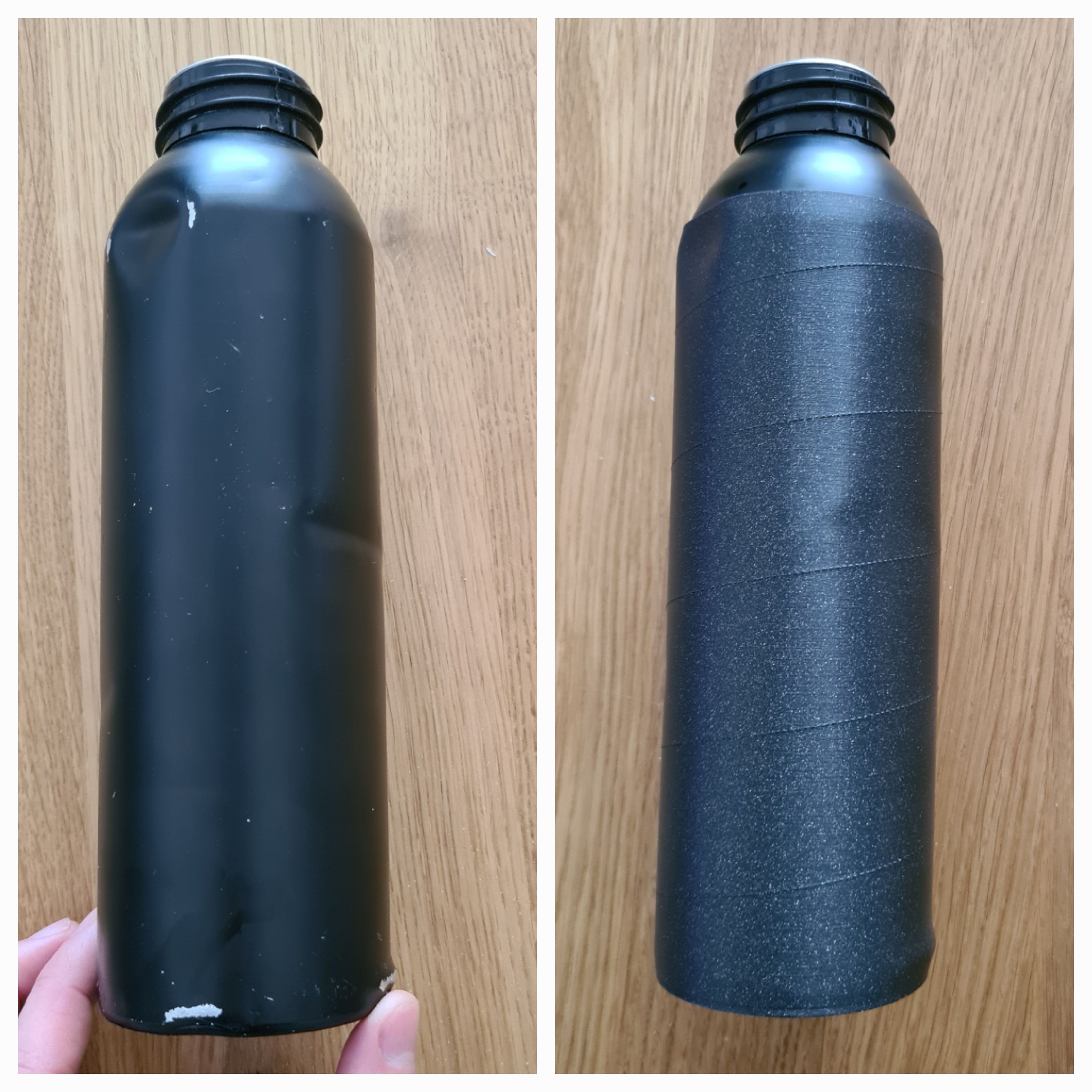 Aluminum bottle wrapper (print with PLA)