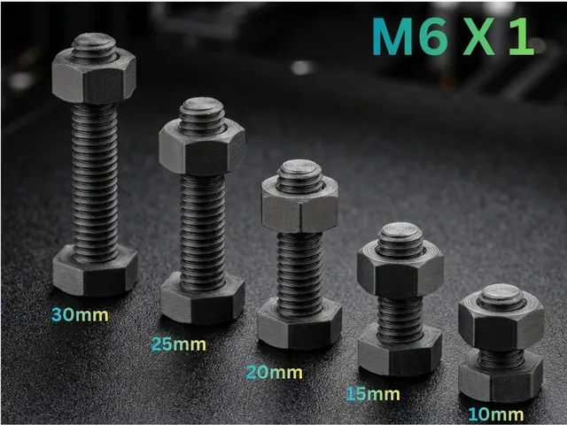 Metric Hex Bolts Set (M6, M8, M10)