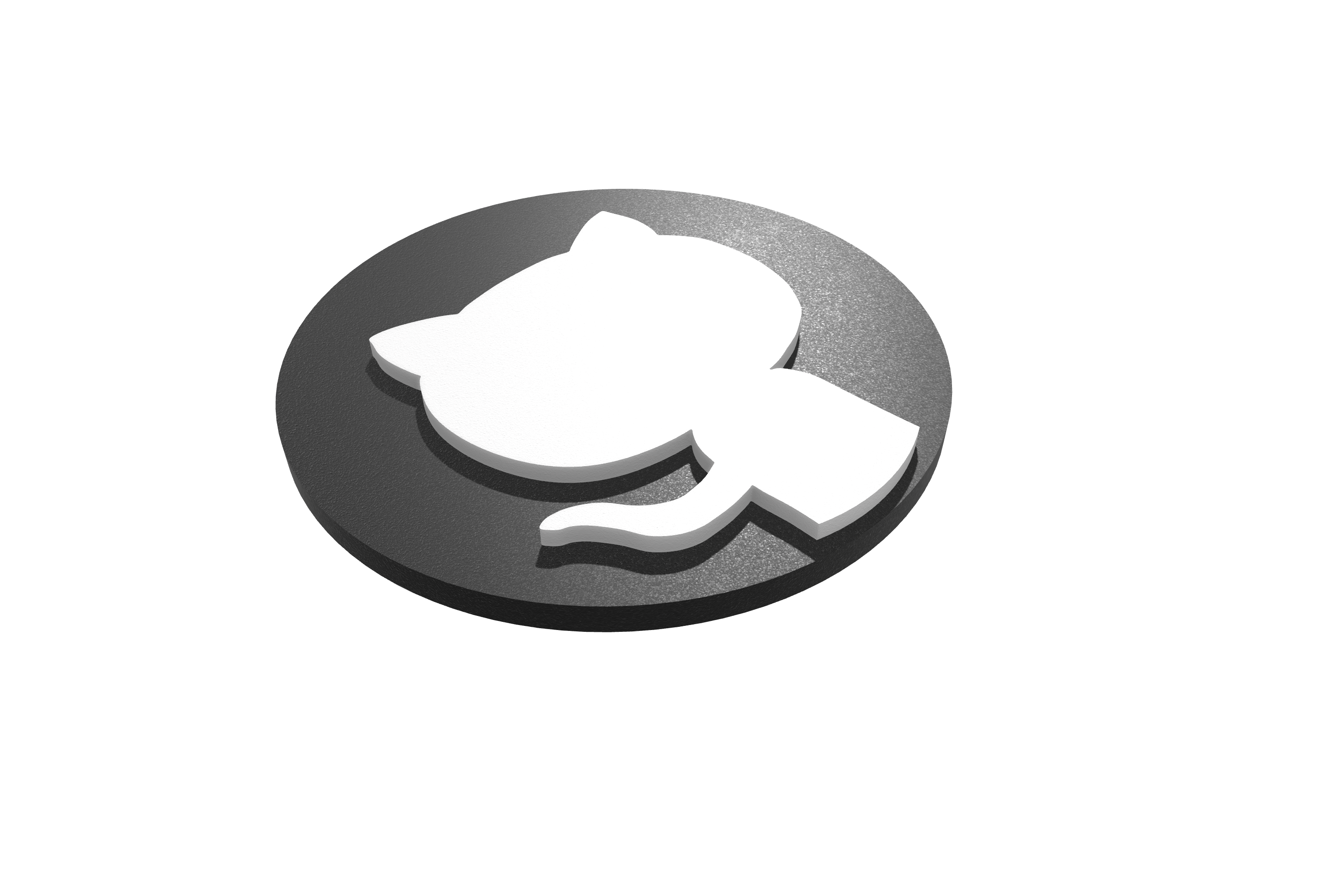 Miniatura 2 do modelo 3D Github Logo Coaster