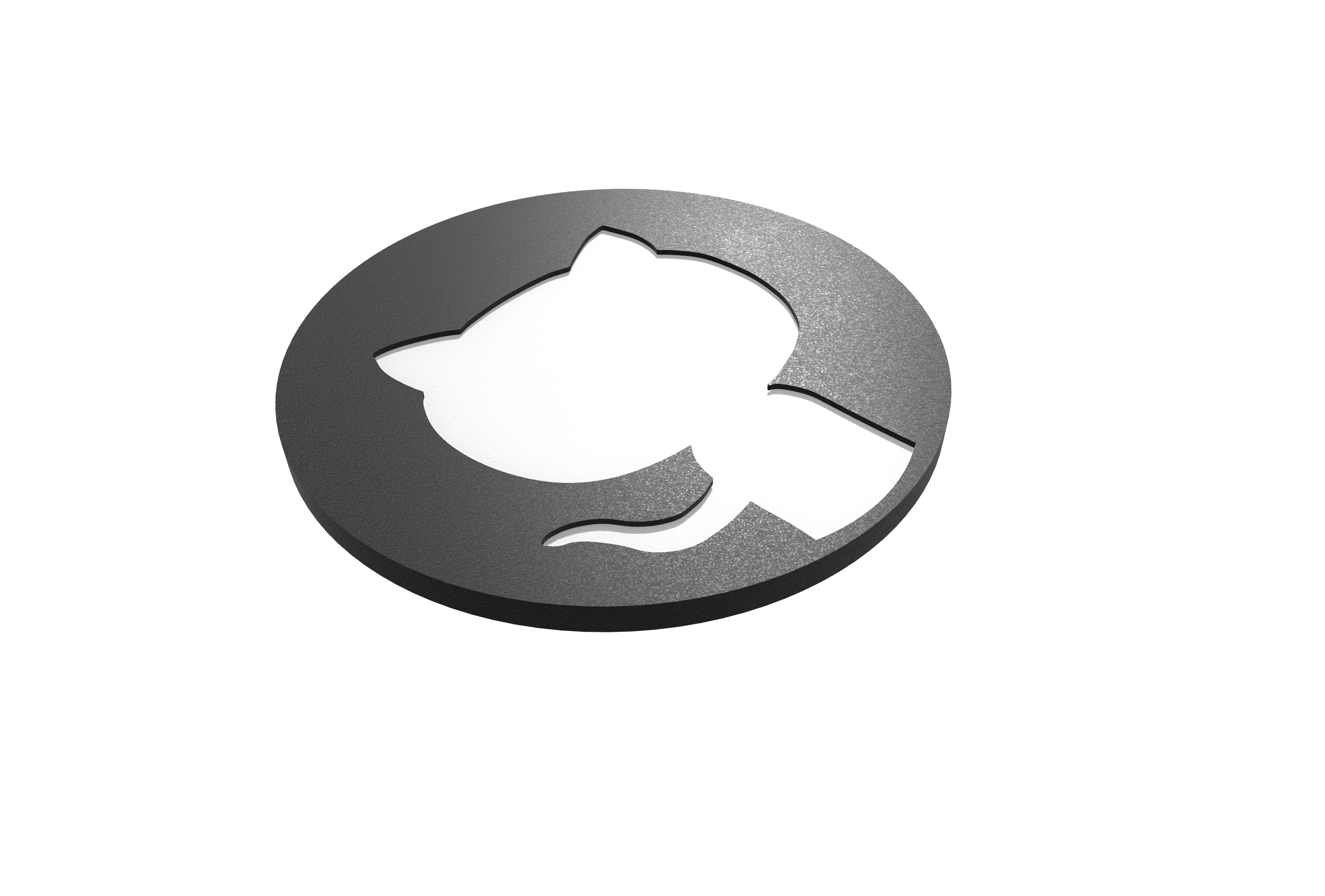 Miniatura 3 do modelo 3D Github Logo Coaster