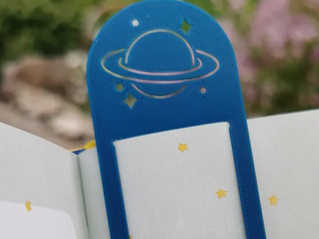 Saturn style planet bookmark