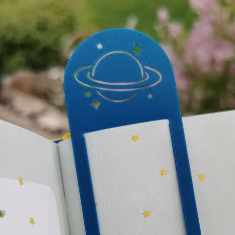 Saturn style planet bookmark