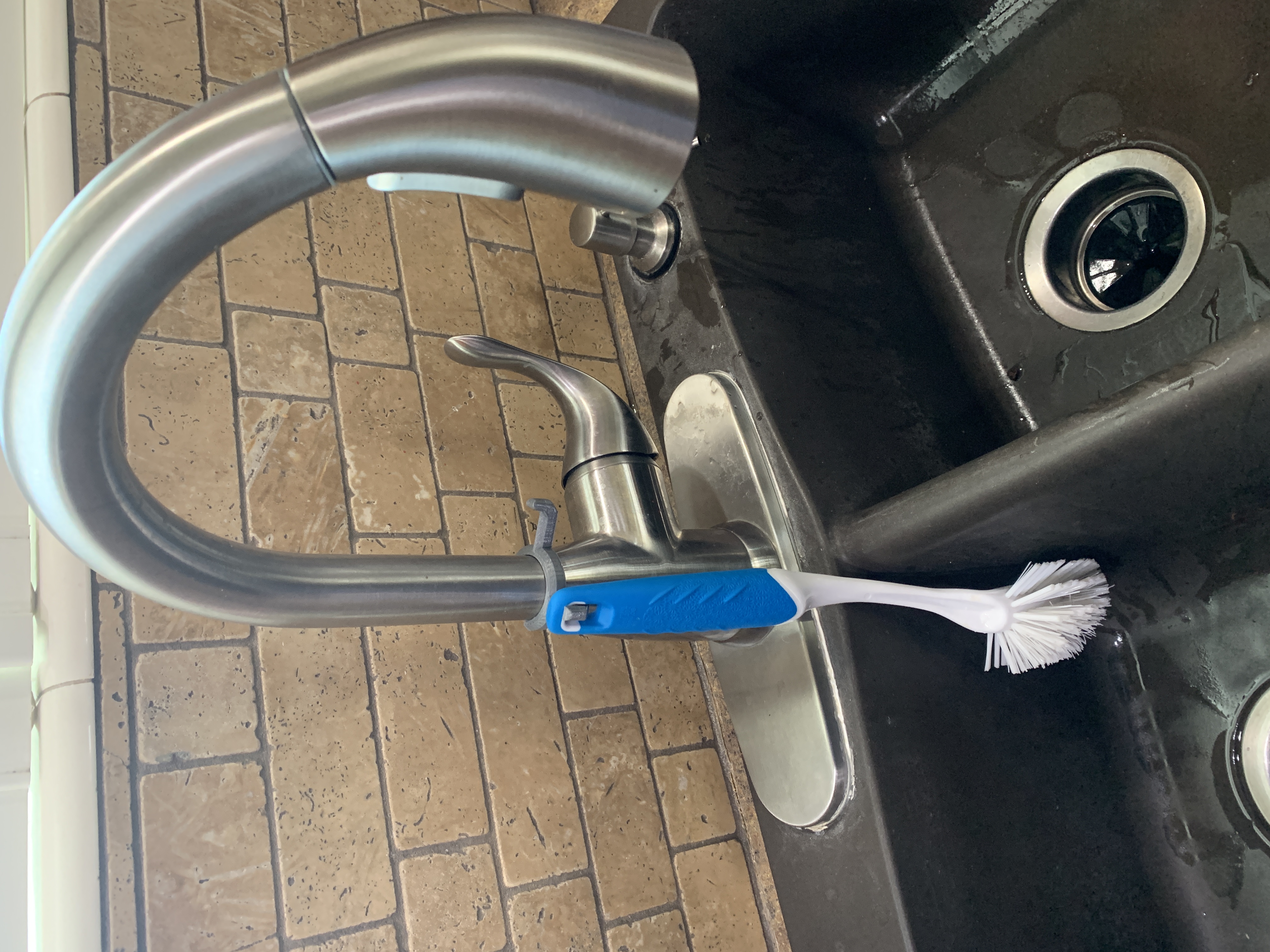Dual Brush Hook for Kitchen Faucet