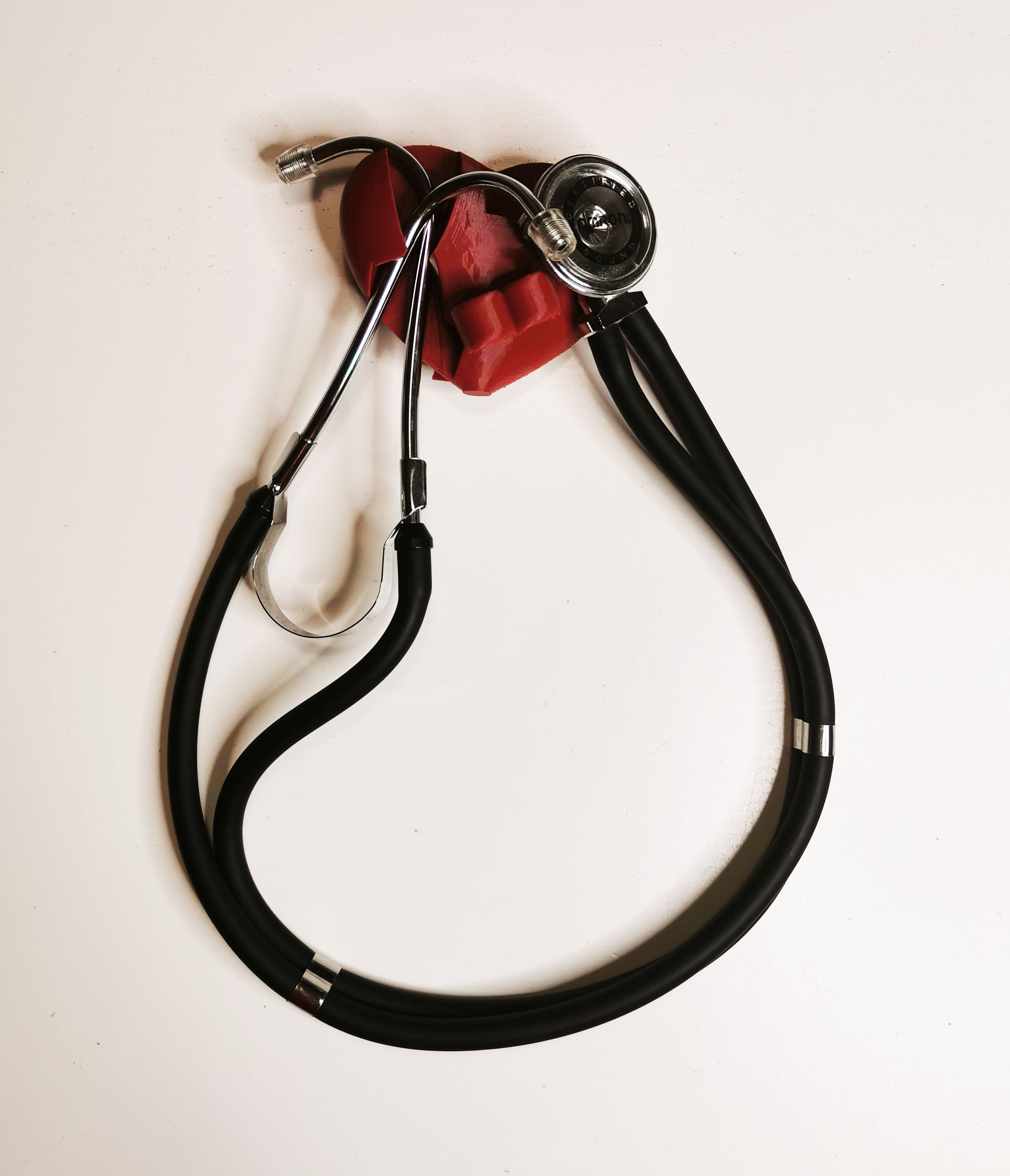 Heart stethoscope holder by Tinkerheart Download free STL model