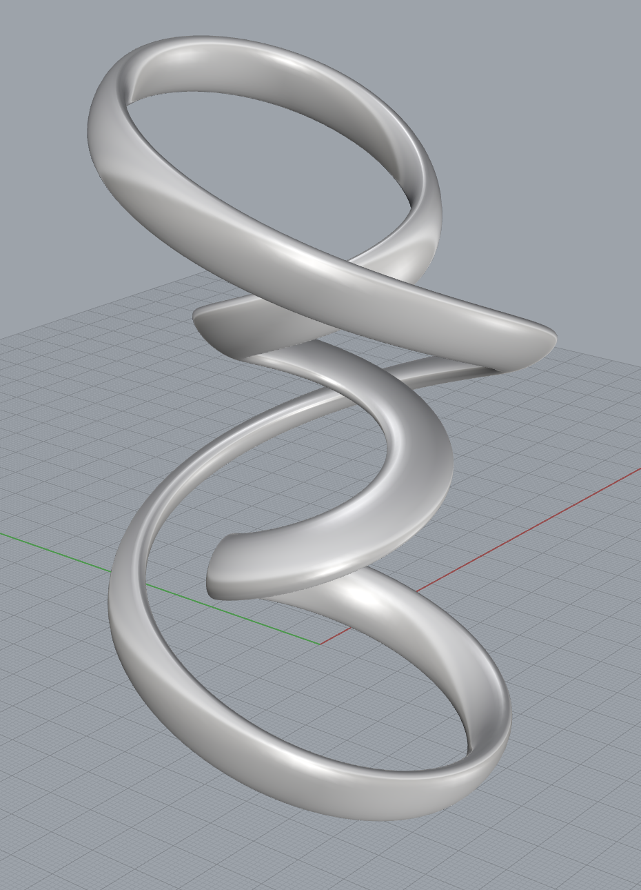 Crossed Helix Flowing Sculpture by lfab | Download free STL model ...