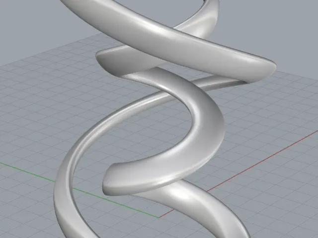 Crossed Helix Flowing Sculpture