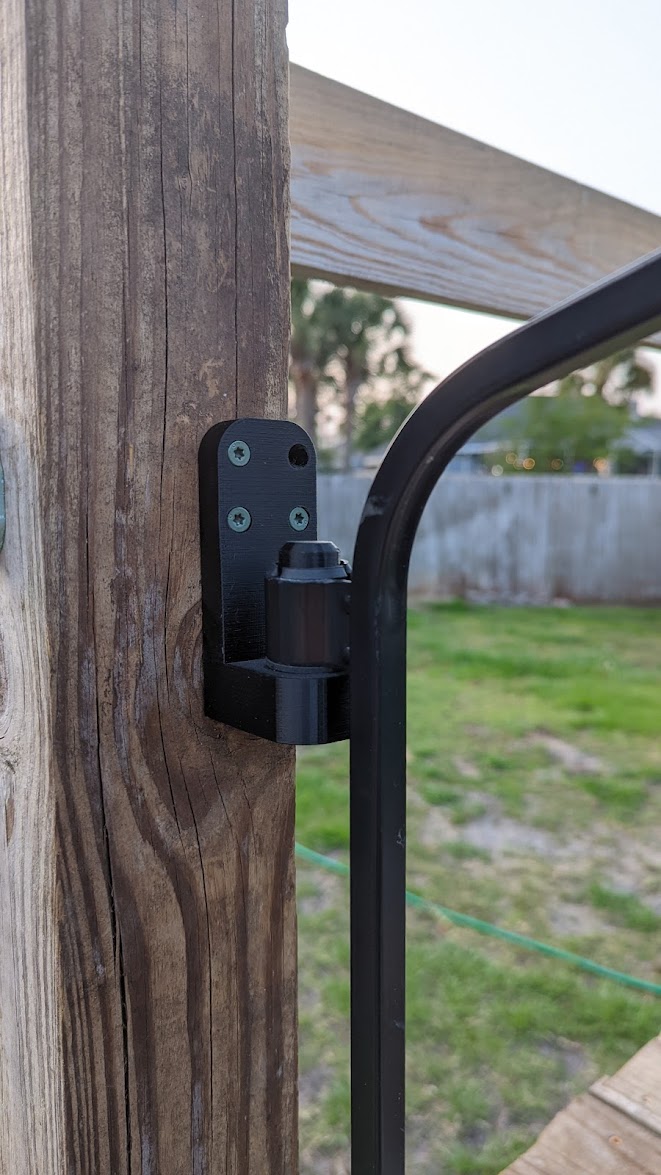 Small Gate Hinge and Latch
