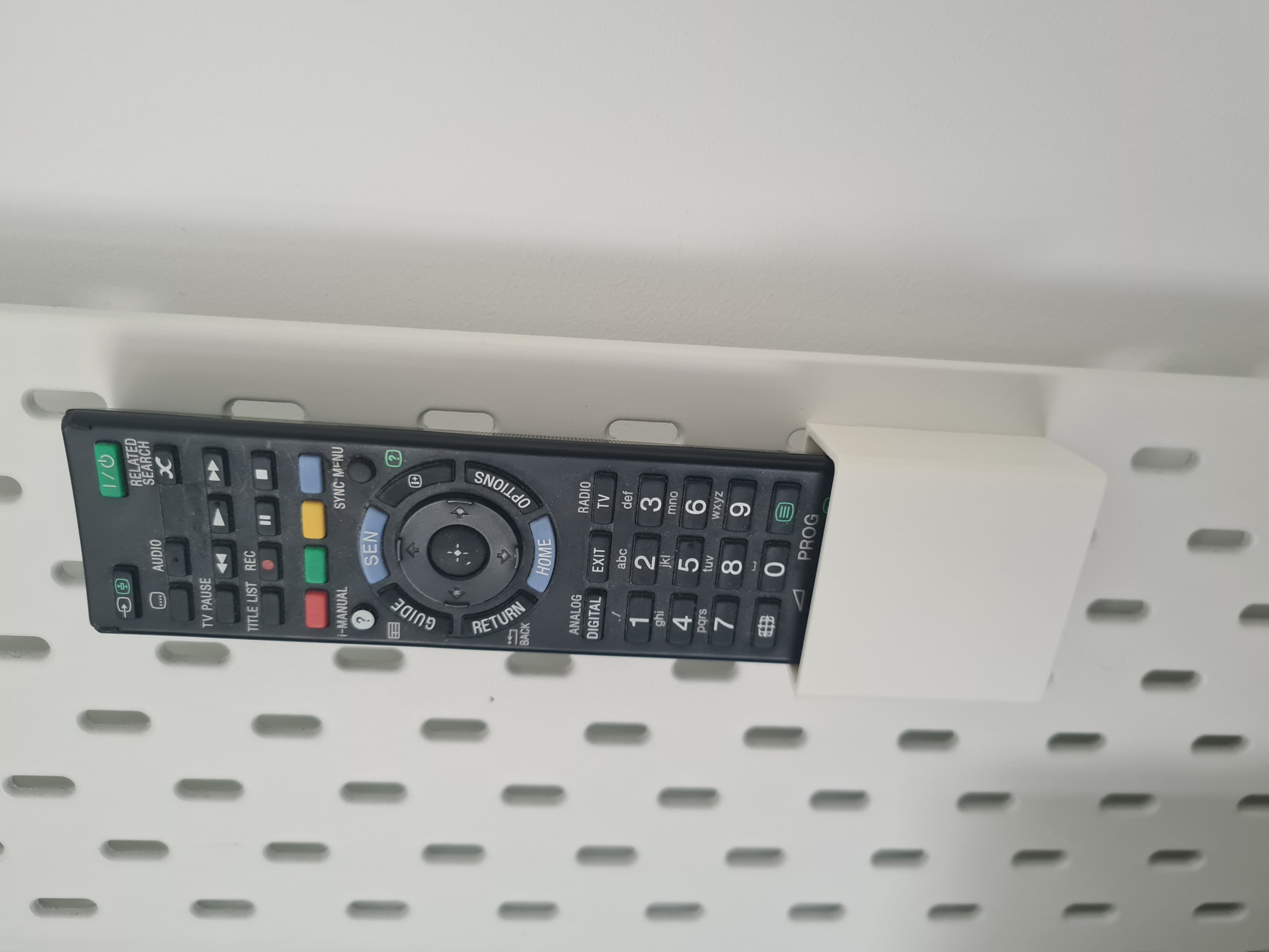 Ikea Skadis - Sony TV remote holder