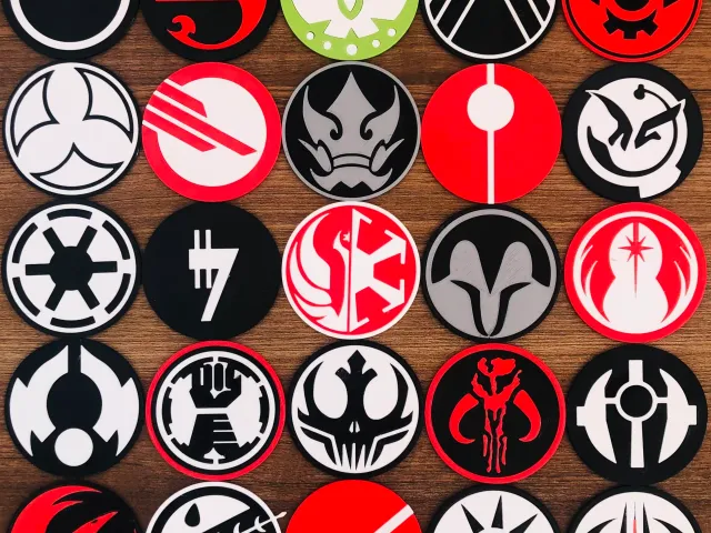 Star Wars Biggest Coaster Collection Badget 25 x Easy Print Logo