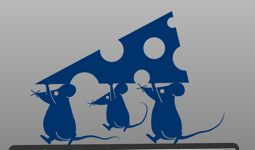 One Layer Wall Decoration - Mouse Motif
