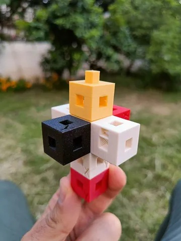 Calibration cube & kids counting interlocking block