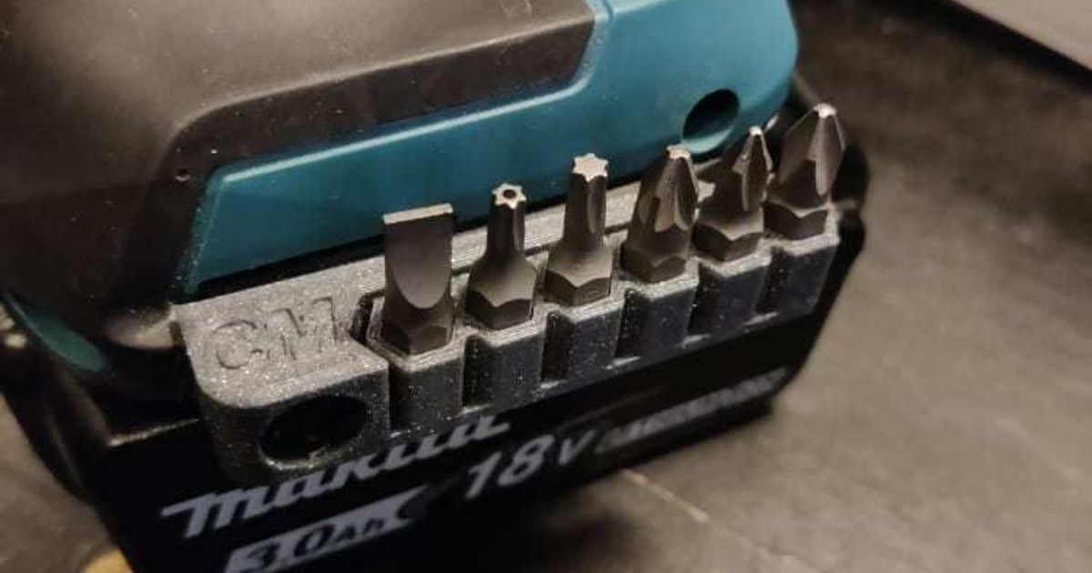Makita bit holder with by Cmarlow Download free STL model