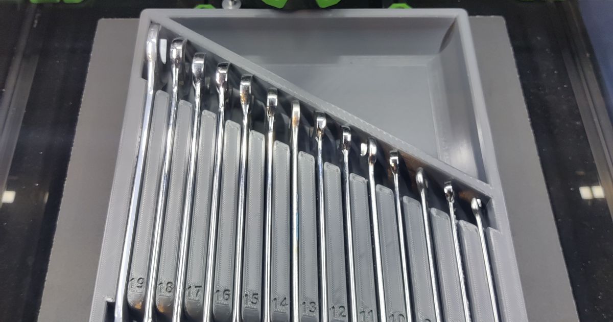 Spanner set drawer insert by Cmarlow Download free STL model