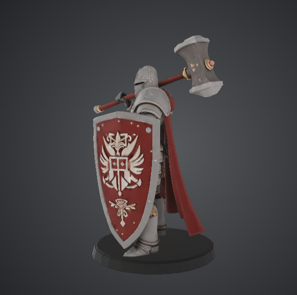 Warhammer Paladin Knight – Armoured Guardian with Heraldic Shield — miniatura 2