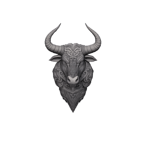 ornate bull bust