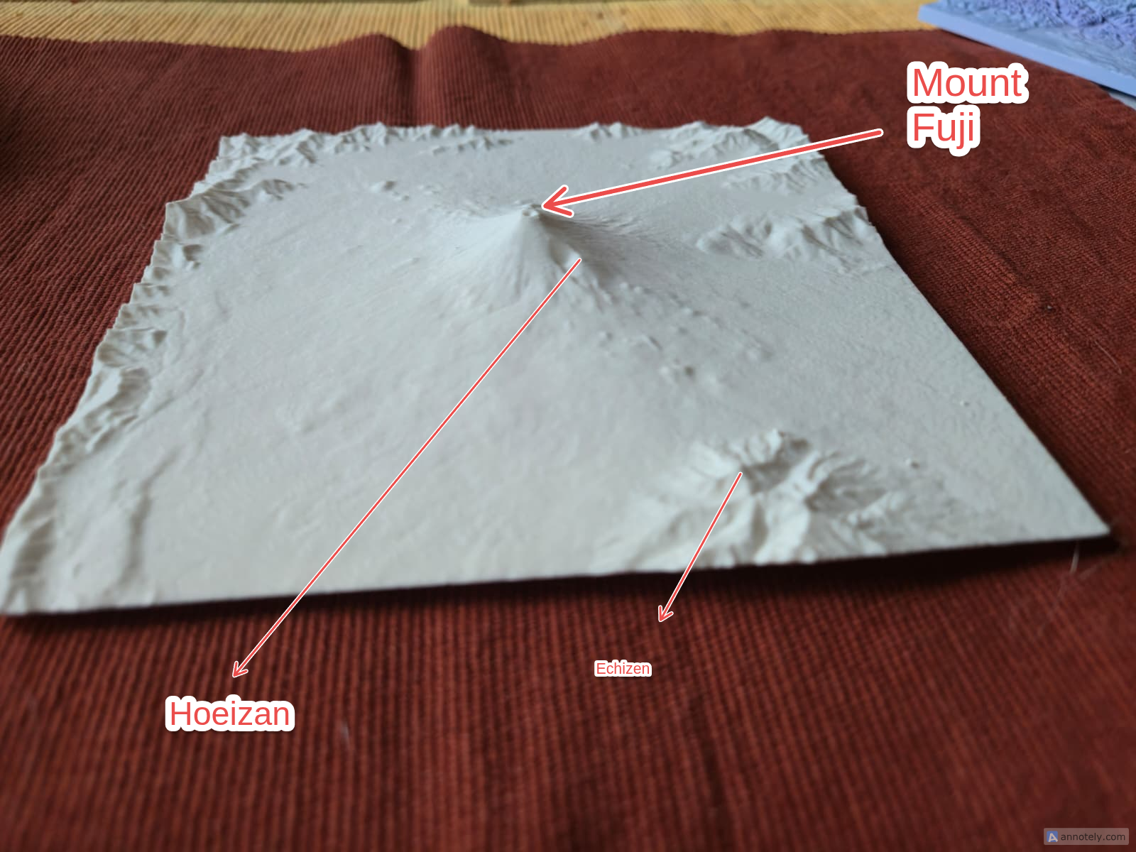 Mount Fuji , 1:210 000 , VE 1.0 3D model by TopoPrints