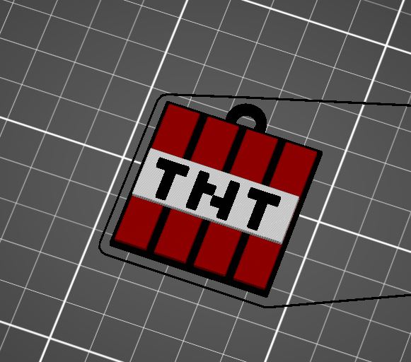 Minecraft TNT prívesok