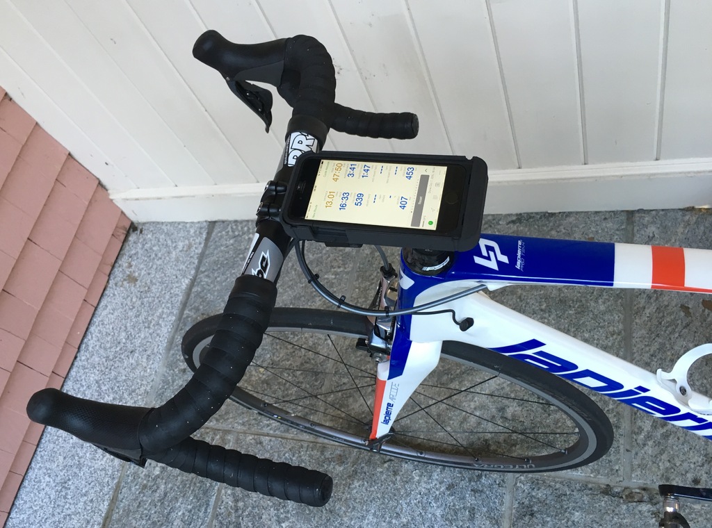 iPhone 6 with UnU Battery Case Mount for Bicycle