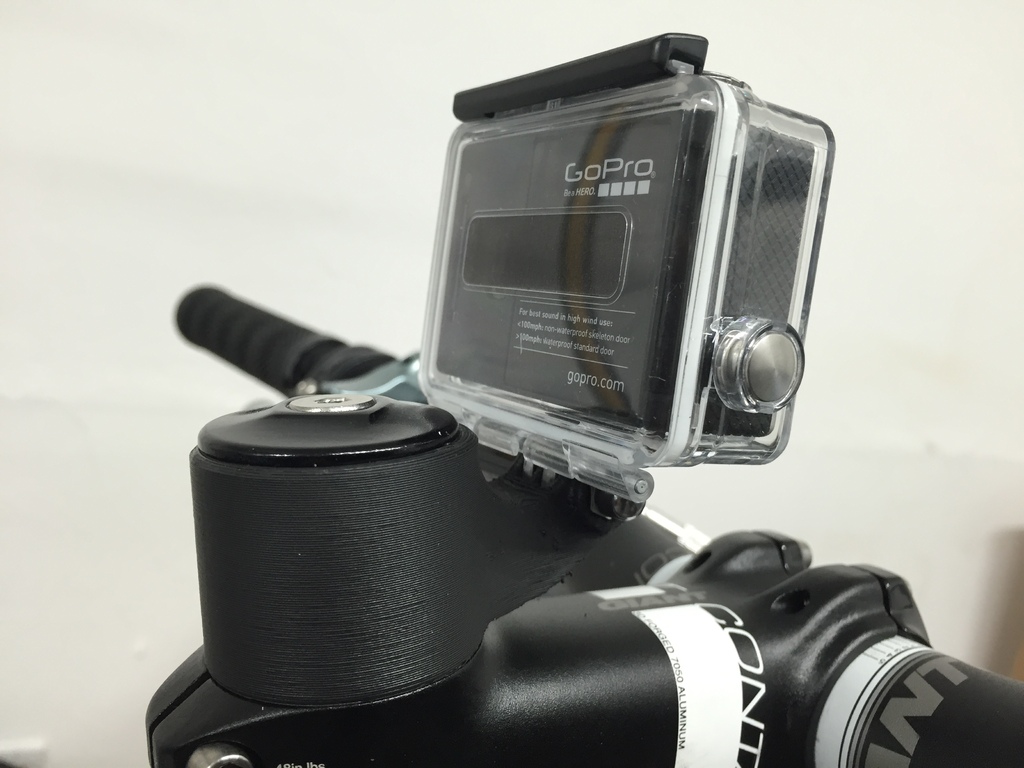 GoPro mount for Giant Trance Mountain Bike (OverDrive tube). 30mm tall.