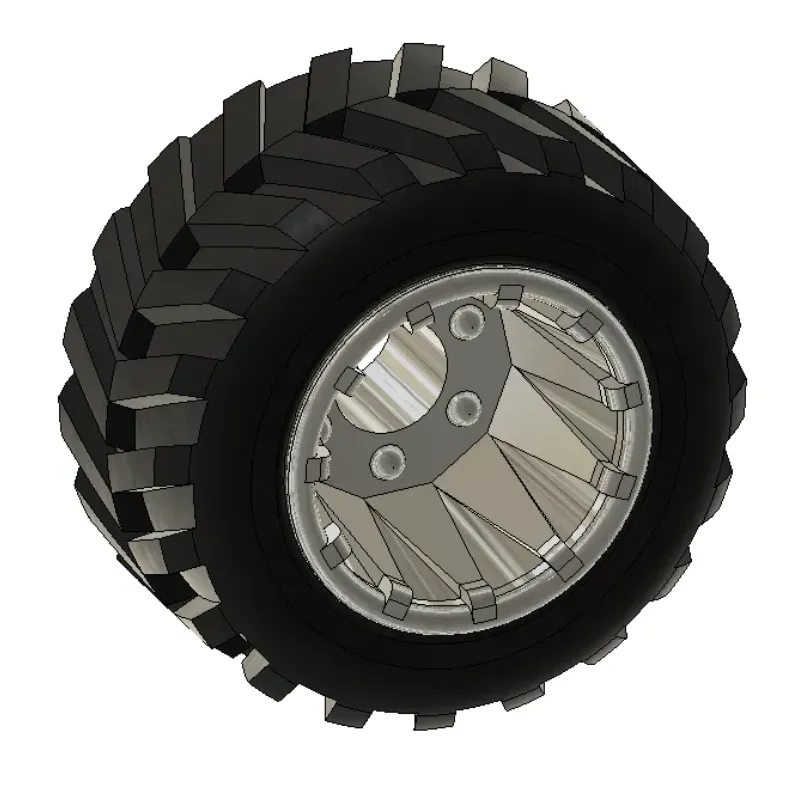 Duplo Monster Truck Wheels and Base por Timbo Descargar modelo STL gratuito Printables
