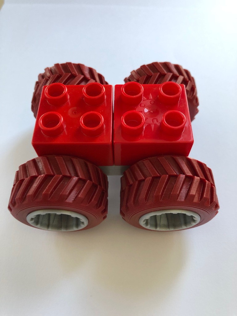 Duplo Monster Truck Wheels and Base by Timbo Download free STL model Printables