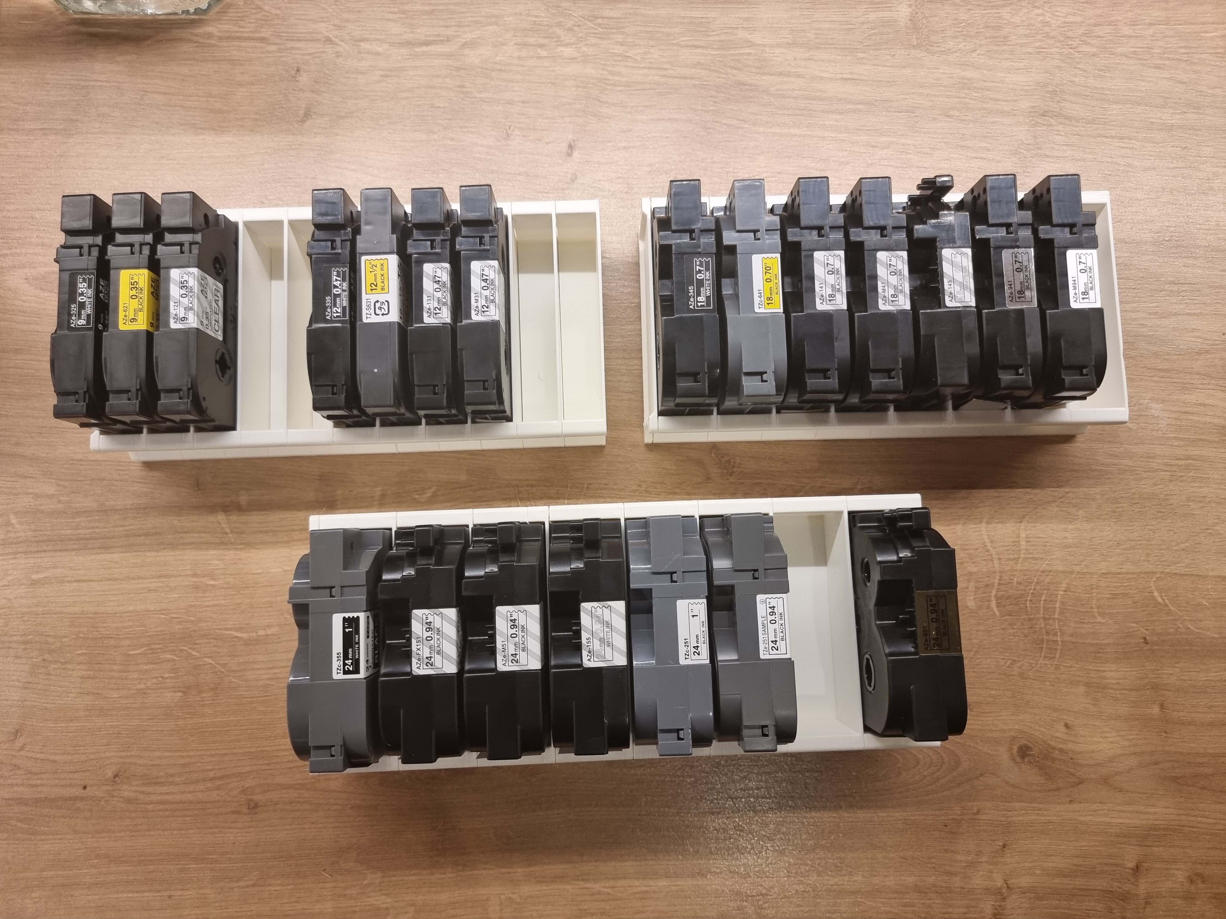 Brother P-Touch TZ TZe label tape organizer