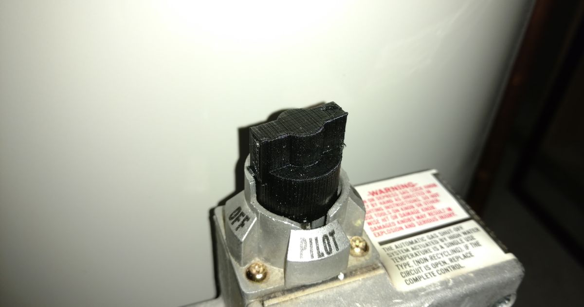 Water Heater Gas Control Knob by DesignFlaw06 Download free STL model