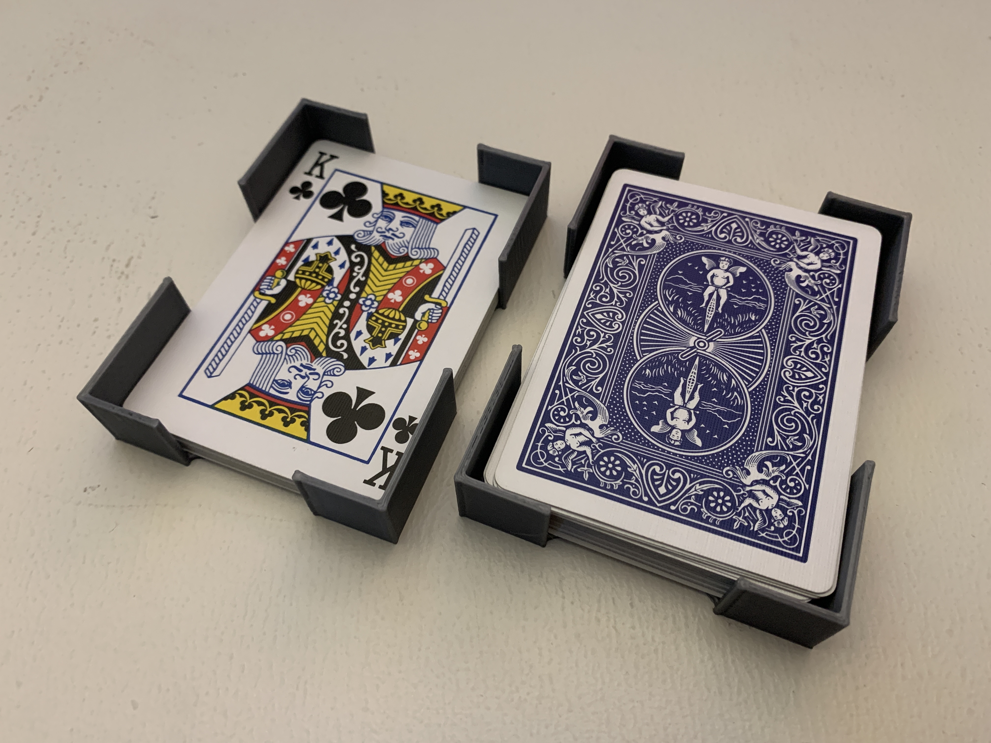 Nesting Playing Card Holders or Box sized for Bicycle Brand Sized Cards, Fits 1 Full Deck