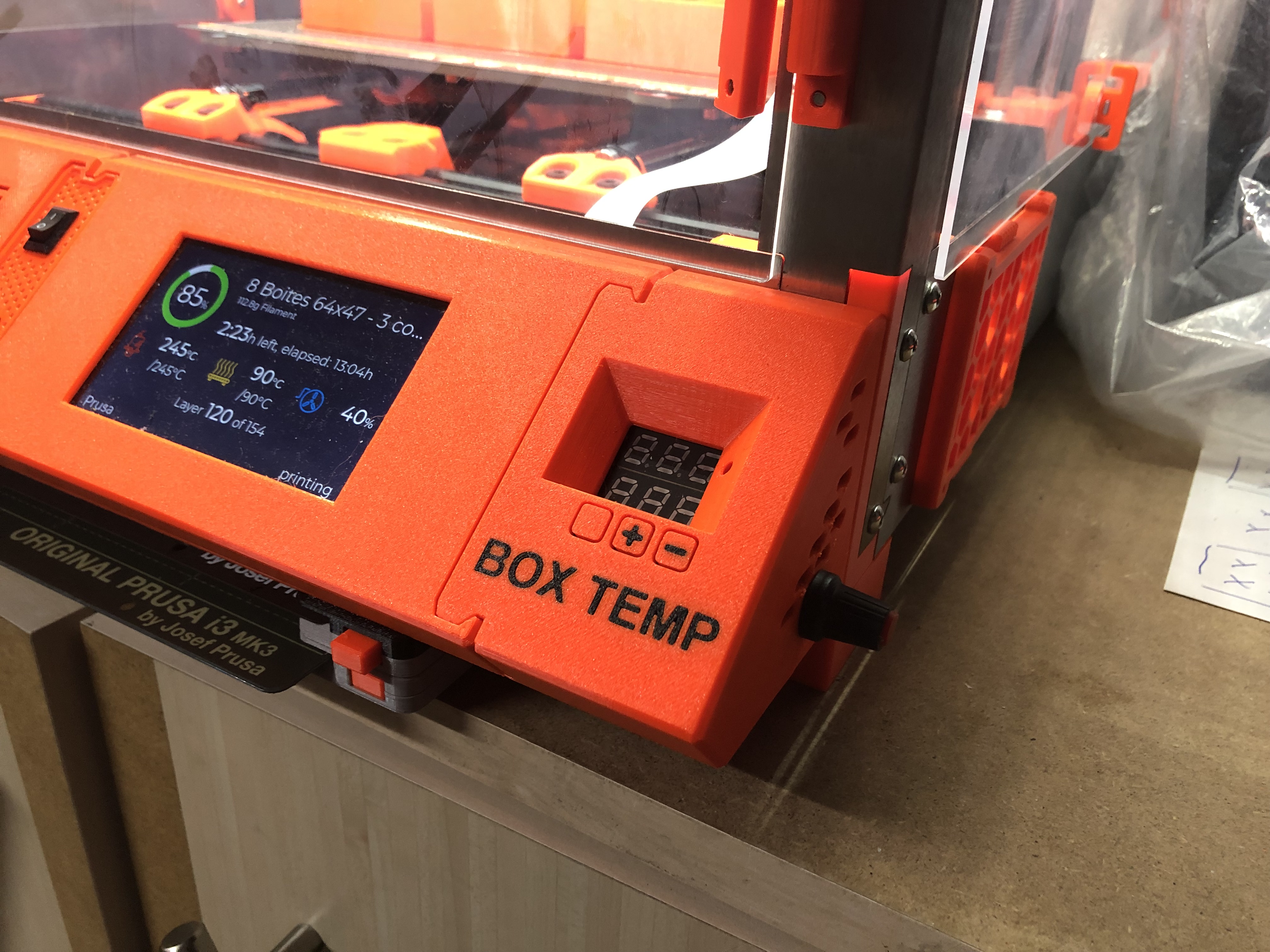 Modular control panel "2 colors" for Prusa Box
