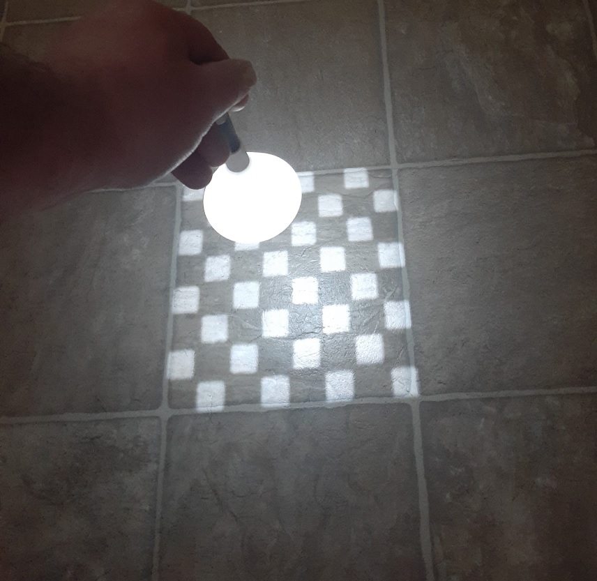 stereographic projection - checker or chess board
