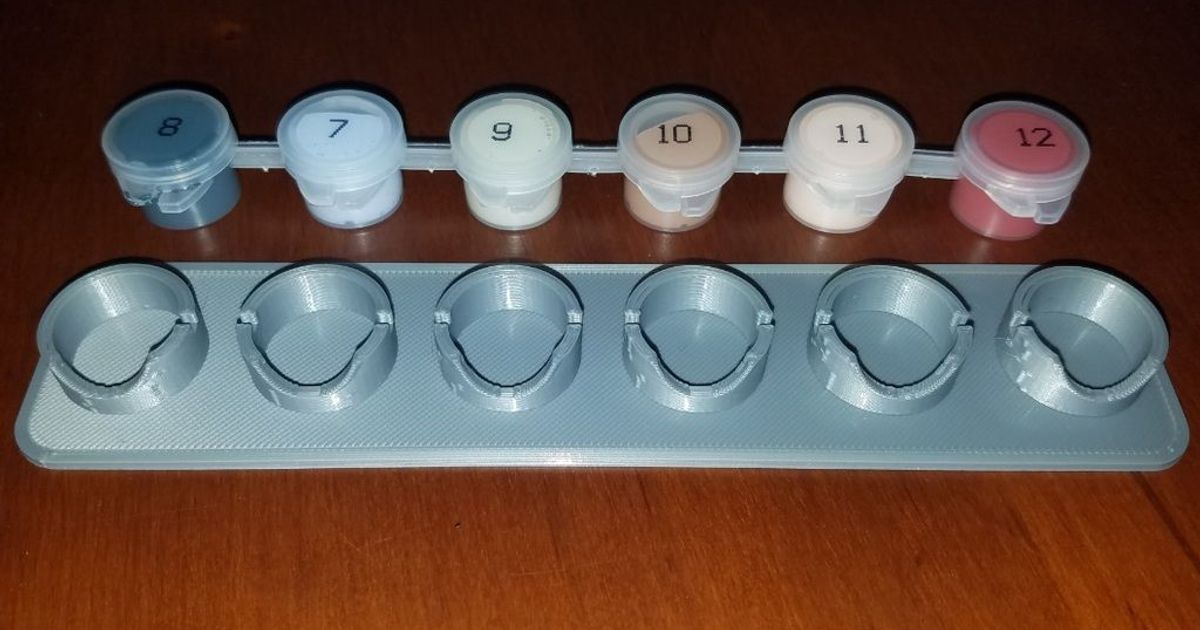 paint by numbers paint pot container stable base by Shmoee Download free STL model