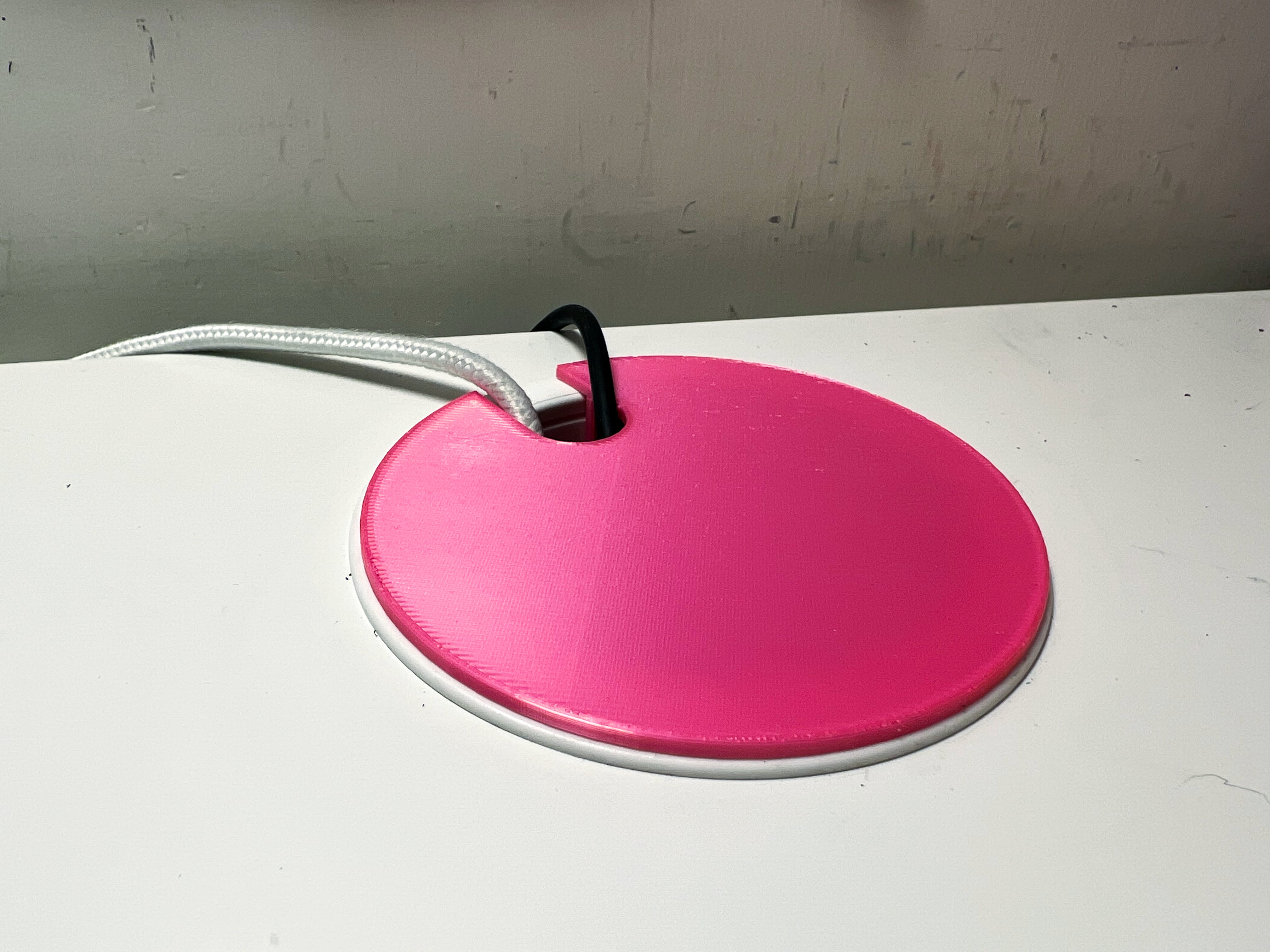 IKEA Micke table hole cover with cable management