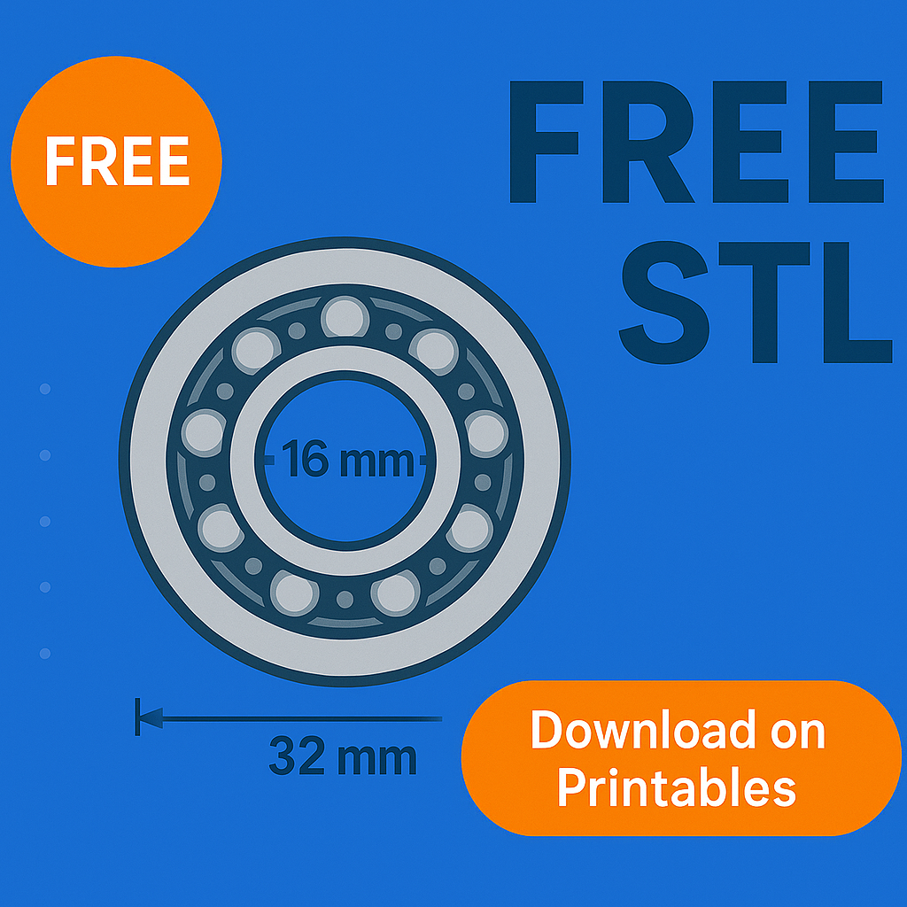 Ball Bearing 16×32 mm – 3D Printable Model
